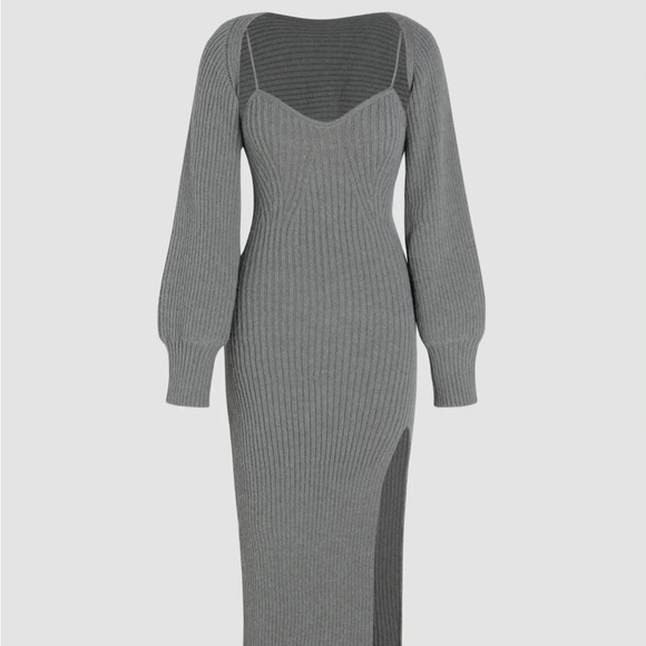Gray Cider Sweater Dress - Picture 2 of 6